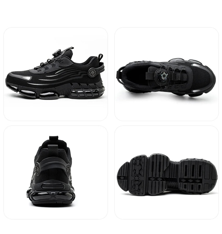 Indestructible Steel Toe Protective Safety Shoes Slip Resistant Abrasion Resistant Work Shoes Men Tough Comfortable Sneaker ﻿