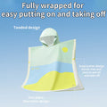 1Pc Children's Bath Towel, Soft and Skin-Friendly Children's Bathrobe, Colorful Cartoon Children's Hooded Bath Towel, Lightweight and Absorbent - Portable - Foldable Cartoon Multifunctional Children's Beach Towel, Essential f