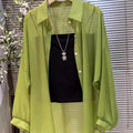 New 2026 Women's Ultra-Smooth Loose Sun Protection Shirt Pearl Silk Ice Sensation Open Cardigan Outerwear Summer Fashion