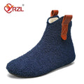 YRZL Cotton Shoes Male Boots Men Winter Warm Indoor Home Shoe Comfortable Plush Man Casual Shoes Soft  Anti-slip Walking Shoes