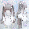 Synthetic Long Curly Wavy Lolita Wig with Bangs Wig Girl Cute Ombre Pink Blonde Black Cosplay Party Halloween Harajuku Wig
