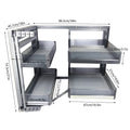 Blind Corner Cabinet Pull Out Kitchen Cabi - net Left or Right Handed Open, Height Adjustable, Soft - View 2 | SAMAG