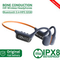 Bone Conduction Earphones Bluetooth Wireless IPX8 Waterproof MP3 Player Hifi Ear-hook Headphone With Mic Headset For Swimming