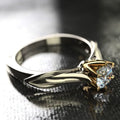 Pure 18K Gold Moissanite Ring for Women with Gemstones Couples Wedding Engagement Jewelry Valentine's Day - Visuel 4 | SAMAG