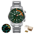BERNY Automatic Diving Watches for Men 20ATM Super Luminous Mechanical Men's Diver Watch Sapphire Full Stainless Steel Dive