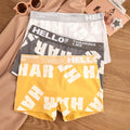 1-3pcs Women Cotton Panties Sports Boxer Underpants Ladies Breathable Letter Pants Mid-waist Beathable Cozy Boyshort Underwear