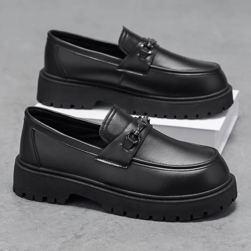 Men's casual shoes four seasons new soft-sole non-slip comfort light outdoor walking shoes fashion business visitor leather shoe