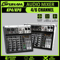 FUHAM KP4 Professional Audio Mixer 4 6 Channel Sound Console with 99 DSP Effects XLR Mic Input 48V Phantom Power for DJ Studio R