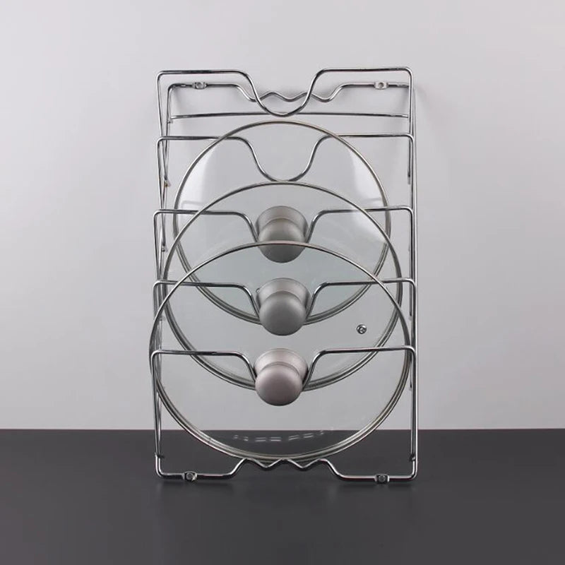 Kitchen Organizer Rack Wall Hanging Pot Cover Five - Layer Lid Metal Rust - Free Multifunctional Storage - View 4 | SAMAG