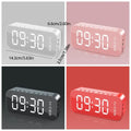 Large LED Screen LED Mirror Screen Alarm Clock Portable Dual Alarm Digital Clock Smart Digital Display FM Radio Clock Student