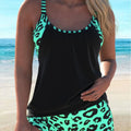 Strap Patchwork Vest Tankini Set Women's Modest Swimsuir | SAMAG