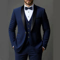 Men's 3pcs Suit Set, Jacket + Vest + Pants, Fashionable High-Quality, Suitable for Weddings, Parties and Formal Occasions