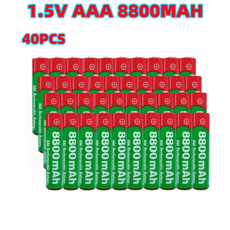 NEW 8800mAh Rechargeable Battery AAA  Alkalinity Battery 1.5 V AAA Battery for Clocks Mice Computers Toys So on