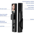 2026 Tuya Wifi Palm Face Recognition Smart Lock Video Monitoring Intercom Smart Door Lock Compatible with Israeli Mortise
