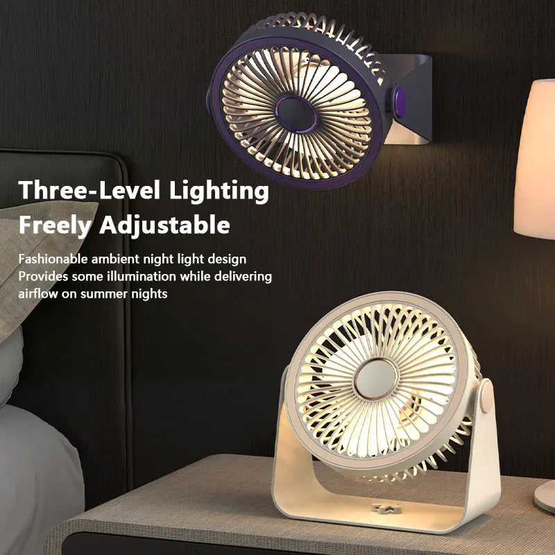 Lenovo USB Rechargeable Table Fan Portable Small Fan for Student Dormitory Computer Summer Gadget Home Desk Office Cooling Fan