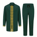 Men Dashiki New In 2-piece Full Pant Sets African | SAMAG