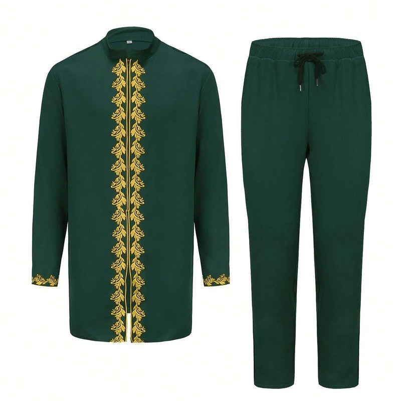 Men Dashiki New In 2-piece Full Pant Sets African | SAMAG