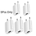 Universal 5V 1A USB Wall Travel Charger Head Power Adapter Portable EU Plug Charging For Mobile Phone MP3 7 8 Xs