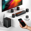 ULTIMEA 7.1ch Virtual Surround Sound Bar, Sound Bar for Smart TV with 4 Surround Speakers, Surround Sound System, App Control
