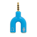 1PC Dual 3.5MM Y-type  Adapter Headphone Plug Audio Cables Splitter Microphone 2 in 1 Swivel Connector Jack Plug Adapter
