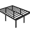 14 Inch High,Bed Frame Platform,Metal Bed,Heavy Duty Steel Slat Mattress Foundation,Easy Assembly,No Noise and Shaking,Black