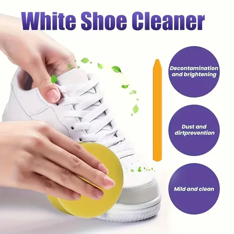 Fasilawei Multi-Purpose Shoe Cleaner Gel (Sponge-Included):  Instant Whitening，Stain Removal – Sneakers/Car Interiors