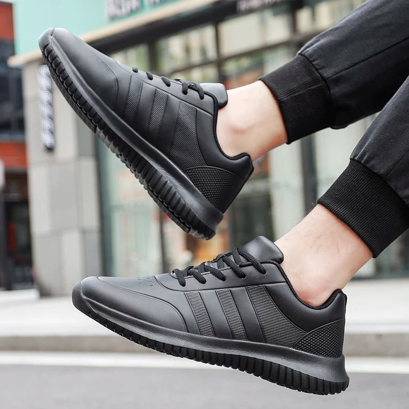 Chef shoes four season soft-sole anti-slip oil-proof waterproof portable kitchen work shoes fashion plus size casual men's shoes
