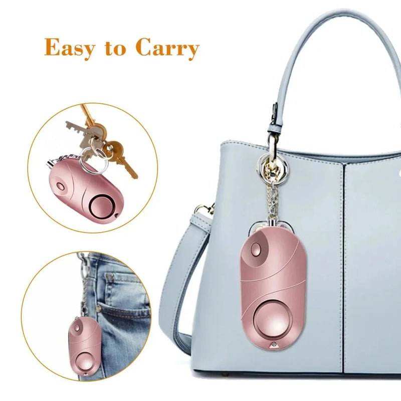 Personal Alarm Safe Sound Emergency Self-Defense Security Alarm   Women's Wolf Guard Keychain LED Flashlight For Women Girls Kid