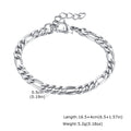 Goxygen Dainty Silver Color Stackable Bracelet Stainless Steel Beads Thin Chain for Women Men Jewelry Sets Gifts