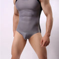 Undershirts Men's Shapers Shirt Slimming Shapewear Male Breathable Bodysuit Male Slim Body Shaper Fitness Wrestling Singlets