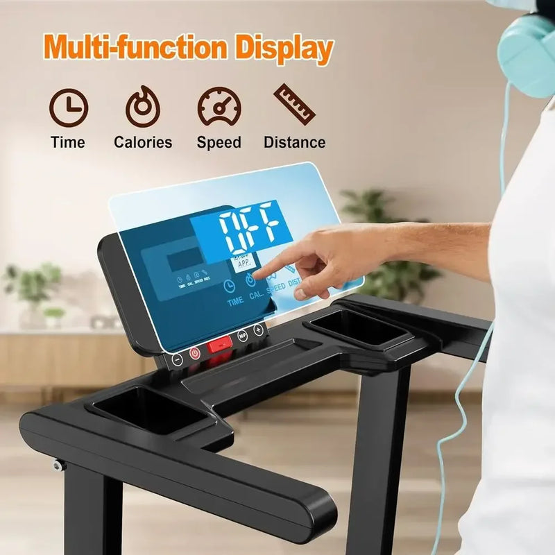 Portable Quiet 2.5HP Treadmill with App Control, 300 lbs | SAMAG