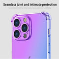 Gradient Airbag TPU Case For iPhone 16e 15 Pro Max 14 13 12 Mini 11 XR XS SE 8 7 Plus Cover Shockproof Fundas Coque Shell Capa