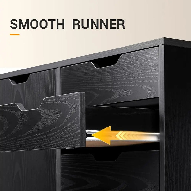 5-Der Wood Der Cabinet, Oice Storage Cabinet, Black | Crat Storage Cabinet, Under Desk Der, Rolling Cart urniture, Adjustable Sh