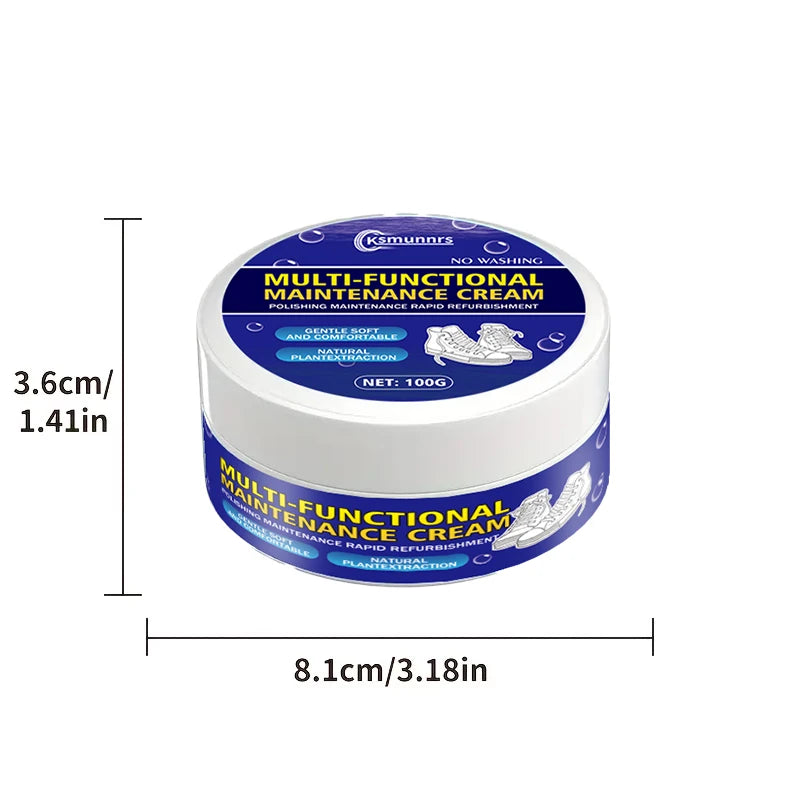White Shoe Restorer Cream, Quick Polish for Sneakers, Leather Shoes and Canvas Shoes, Easy Shoe Care