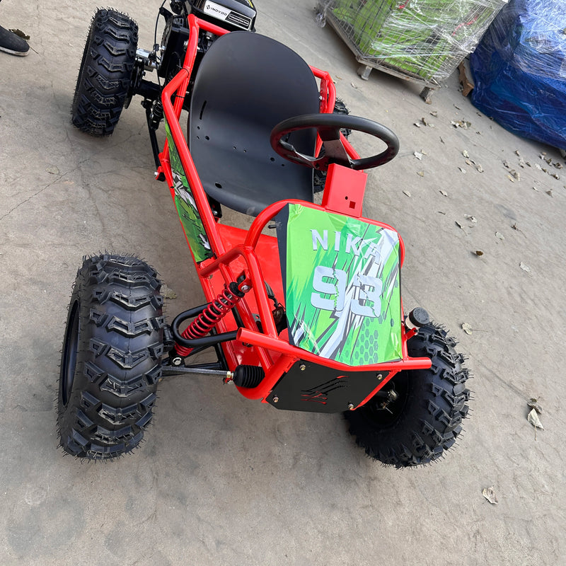Steering wheel kart beach bike with differential, electric start, reverse, 212 engine karting 8-inch 10 inch tires