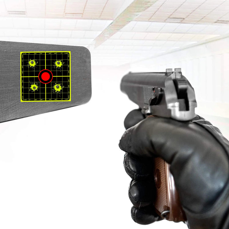 Grid Target Shooting Practice Splash Target Stickers 200Pcs 3inch Shooting Target Training Supplies Stickers Fluorescent Color Labels (Can Be Used for Real Gun Practice and Airgun Practice)