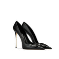 Leather Black Fashion Stiletto High Heels Women's 2025 New Pointed Shallow Mouth Single Shoes