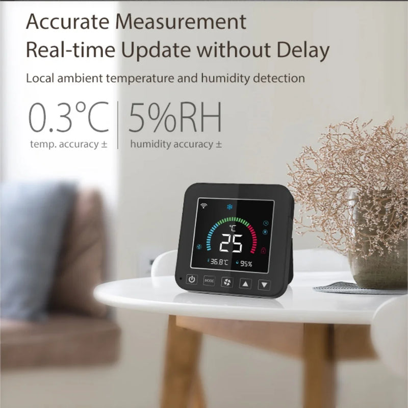 Tuya Smart WiFi IR Air Conditioner Thermostat AC Remote Controller Smart Life App with Temperature Sensor Via Alexa Google Home