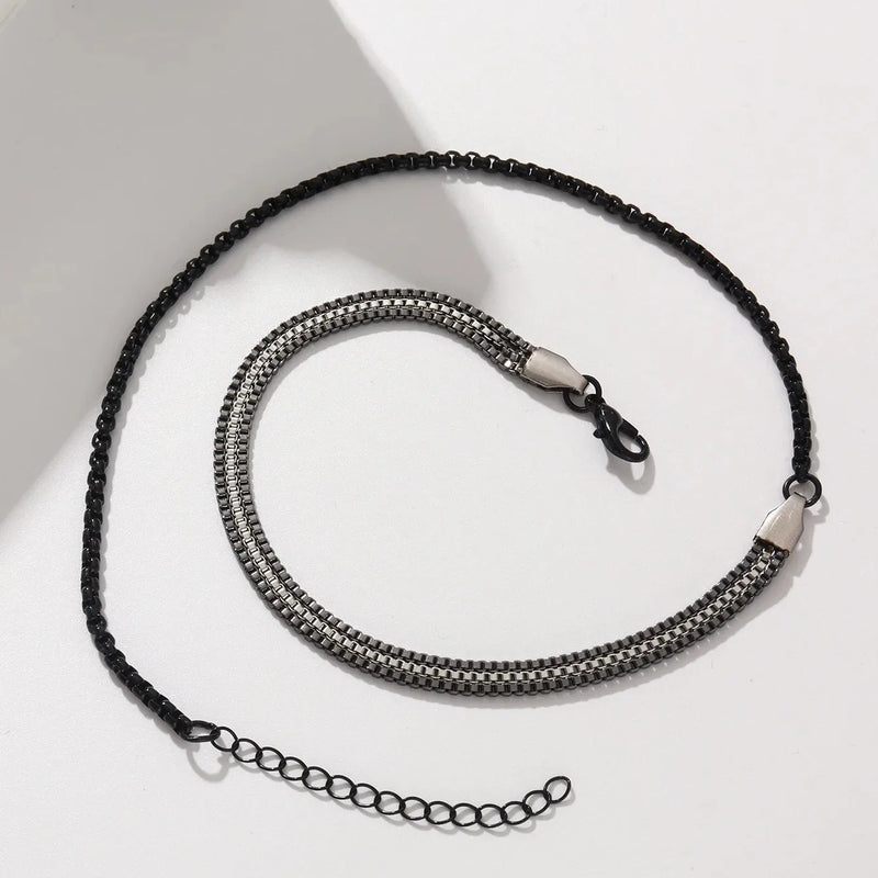 4pcs Men's Chain Bracelets,Stainless Steel Adjustable Box Chain Wristband,Stylish European Male Jewelry Gifts