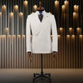 Pinstripe Men Suits for Wedding Party Slim Fit Groom Tuxedo 2 Pieces Single Button Custom Made Male Fashion Suit Jacket Pants