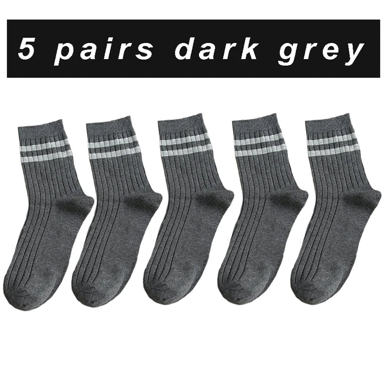 Pairs Men's New Striped Casual Breathable Socks Harajuku | SAMAG