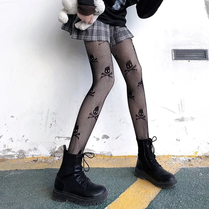 Sexy Women Fishnet Stockings Japanese Style for Girl Tights Lingerie Female Mesh Tight Socks Sheer Pantyhose Fish Net Stockings