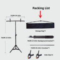 RP04 Backdrop Stand Photo Video Studio Background Stand Backdrop Support System Kit Photography Studio Scenery Shelf Frame Kit