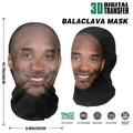 3D Funny Pattern Mesh Face Mask Head Cover Party Halloween Cosplay Props UV Protection Shield Ronaldo Pattern