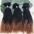16inch Afro Kinky Bulk Human Hair for Braiding Twist Curly Hair Dreadlock Extensions for Braiding Hair Locs Extensions