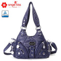 Angelkiss Women Handbags Rose Soft Tote Bag Small Top-handle Purse Fashion Satchel Multi-Pockets Shoulder Bag Hobos Phone Pack