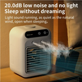 Portable mini desktop air conditioner fan, low noise, powerful humidifier and cooling function, USB charging, transparent design