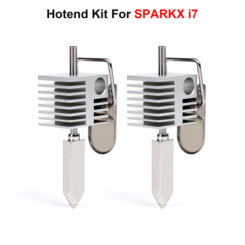 For Creality SPARKX I7 3D Printer Hotend Kit with 4 Interchangeable Nozzles (0.2/0.4/0.6/0.8mm) – Copper Alloy Hardened Steel