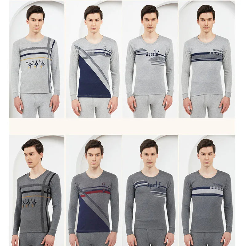 Thermal Underwear Sets For Men Winter Underwears Long Johns Soft Comfortable Clothes Men Underwear Tops Bottoms 2 pcs/set MY299