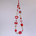 1 Pc Large Red Love Bow Mobile Phone Chain Niche Instagram Style CCD Camera Mobile Phone Hanging Rope